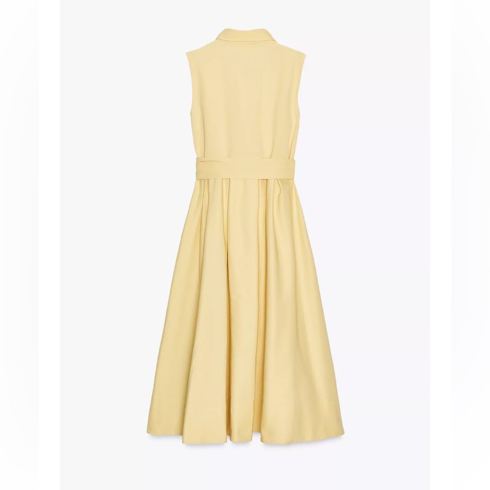 ZARA ZW COLLECTION BELTED SHIRT DRESS - Picture 6 of 7